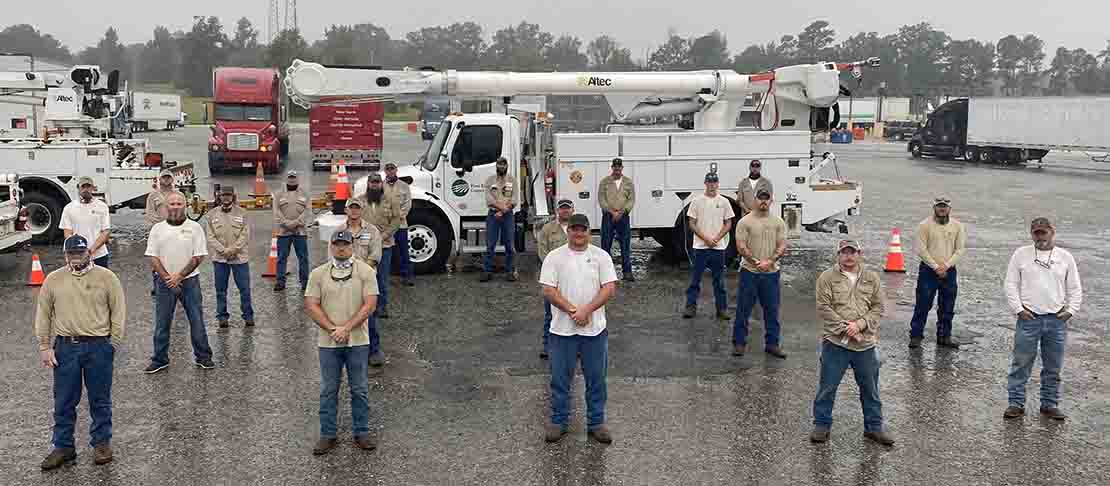 Crews Assist with Power Restoration in Louisiana Caused by Hurricane Laura