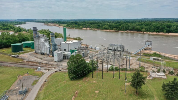 Image of power generation near the river